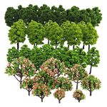 Sharplace Pack of 70 Model Trees DIY Train Street Railway Scenery Landscape Accssory 1.18-3.54inch HO Z TT Scale