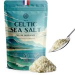 Celtic Sea Salt 500g | 100% Organic Unfiltered | 82+ Natural Minerals | Hand Harvested in Guerande, France | Coarse Grey | 1 Pack 500g