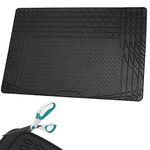 Rubber Car Boot Mat Liner (120cm X 80cm) Universal Non-Slip Deep-Dish Heavy-Duty Rubber for Cars SUV Truck and VAN, Waterproof, All Weather