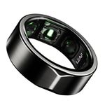 Leaf Halo Smart Ring | Health Tracker | Sleep, Fitness, Stress | Includes 30+ Workout Modes | Battery upto 10 Days | Buy Sizing Kit First | Track Steps, HRV, SPO2 & Periods | Carbon Black - Size 7