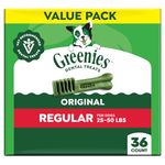 Greenies Original Regular Natural Dog Dental Care Chews Oral Health Dog Treats, 36 count (Pack of 1)