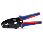 Zhushan Wire Crimper for Heat Shrink Connectors,Ratcheting Wire Terminal Connectors Crimper, Heat Shrink Crimping Tool for Insulated Nylon and Electrical Wire Connectors AWG22-10 (0.5-6mm²）