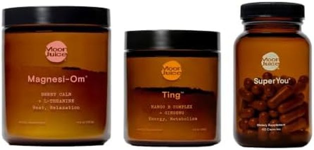 Moon Juice Debloat + Metabolism Stack – SuperYou + Magnesi-Om + Ting 3-Product Bundle for Regularity, Metabolism & Stress Support, 85 Servings