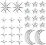 TONIFUL 44Pcs Silver Moon Explosion