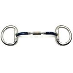 Blue Sweet Iron Eggbutt Snaffle Copper Inlay Roller Horse Bit Snaffle (5.5")