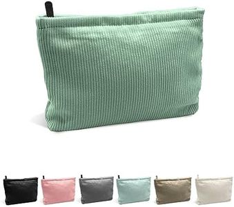 YEJAHY Bolsa de Maquillaje pequeña, Bolsa de cosméticos de Pana, Bolsa de Almacenamiento organizadora de Maquillaje, Bolsa de Aseo de Viaje, Organizador de Accesorios para Mujer, Verde