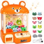 nicknack Large Claw Machine for Kids, Vending Machine Grabber Arcade Game with Coins for Kids with Adjustable Music, Birthday Gift for Girls Boys Ages 3+