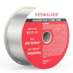 YESWELDER E71T-11 Flux Core Gasless MIG Wire, .035 Inch 2 Pound, Strong ABS Plastic Spool Mild Steel Welding Wire