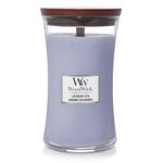 WoodWick Large Hourglass Scented Candle | Lavender Spa | with Crackling Wick | Burn Time: up to 130 Hours