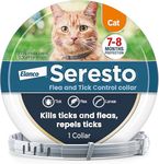 Seresto Flea and Tick Control Collar For Cats (1 Collar), Long-Lasting & Simple Treatment For Cats, 7-8 Months Of Protection, Keeps Pets Protected From Fleas & Ticks