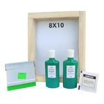 CMR Screen Printing Frame 8X10 inch, 2 Emulsion Bottle 100g, 1 Sensitizer Pouch, 4inch Squeegee Blade