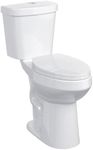 21"Toilet, Two-Piece Toilet, ADA Toilet with Dual Flush, Elongated Toilets for Bathrooms with Soft Close Seat, Universal Height with 1.28 Siphonic Flush Cotton White