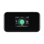 ZTE MU5001 5G Unlocked portable low cost travel WiFi, connects 32 devices, 8 hours long lasting battery with Quick Charge, touch screen, UK Spec – Black