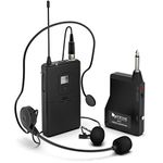 FIFINE Wireless Microphone System, Wireless Microphone Set with Headset/Lavalier Lapel Mics, Beltpack Transmitter/Receiver,Ideal for Teaching, Preaching and Public Speaking Applications.(K037B)