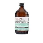 WILLY'S Apple Cider Vinegar with Live Mother - Probiotics for Detox & Gut Health - 500ml Refillable Glass Bottle - Sustainable ACV