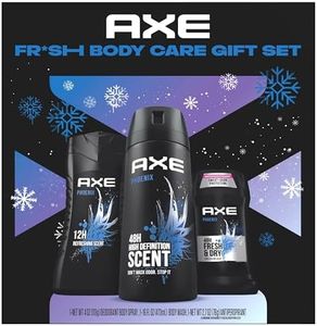 AXE Gift Set for Men, Phoenix Fresh Body Care Set – AXE Body Wash, AXE Body Spray + AXE Antiperspirant, 48H Odor & Sweat Protection, Crushed Mint & Rosemary Scent (3 Piece Set)