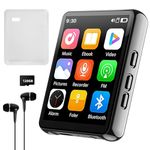 Cetoon 128GB MP3 Player with Bluetooth, Portable Digital Music Player with Speaker, 2.4" Full Touch Screen, HiFi Sound, FM Radio Recorder, Wired Earphones Included, for Running, Gym, Travel