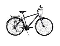 Bounty Country Hybrid Bike - Lightweight Alloy Frame, 18 Speed Shimano Gears, Zoom Suspension Forks - ideal for cycling Enthusiasts