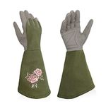 Gardening Gloves with Long Sleeves,Intra-FIT Durable Rose Garden Gloves Protect Palm & Forearm While Digging Planting Pruning