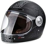 VPR.303 VIPER F659 Motorbike Premium Retro Full Face Helmet Fiberglass Motorbike Scooter Rider Men & Women Vintage Classic Sports Racing Touring ECE Approved Helmet -Jorvik-M