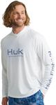 HUK Men's Standard Pursuit Vented Long Sleeve Hoodie, Fishing Shirt with Hood, White-New