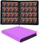 KUOOKING 1000+ Pockets Trading Card Binder, 16-Pocket Card Ablum Compatible with MTG,Sports Cards & Other Standard Size Trading Cards (PURPLE)