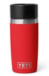 YETI Rambler Travel Bottle, Vacuum Insulated Stainless Steel Coffee Flask with Leakproof Hotshot Commuter Cap, Rescue Red, 12 oz (355 ml)