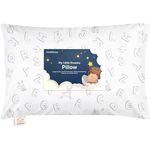 Toddler Pillow with Pillowcase - 13x18 My Little Dreamy Pillow - Organic Cotton Toddler Pillows for Sleeping, Kids Pillow, Travel Pillows for Sleeping, Mini Pillow, Toddler Bed Pillows (ABC Land)