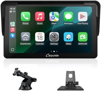 Carpuride Autoradio Portable sans Fil Carplay et Android Auto, 7 Pouces écran Tactile HD 1080p de avec BT 5.0, Support de Liaison Miroir pour Camion, véhicule récréatif