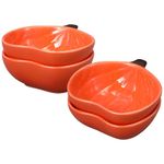 4 Pcs Fall Ramekins 6 oz Oven Safe Pumpkin Ceramic Ramekins Small Creme Dishes Dipping Pumpkin Baking Dish Thanksgiving Pumpkin Shaped Bowl Plates for Kitchen Party Snack Serving Dip Sauce Condiments