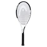 HEAD Geo Speed Composite Adult Tennis Racket Pre-Strung Head Light Balance 4 3/8 in Grip (White/Black, 27.5 Inch)