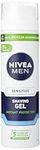 NIVEA MEN Sensitive Shaving Gel (200ml) Alcohol-Free Sensitive Skin Shaving Gel, Gentle Shave Gel for Men, Shaving Gel for Irritated & Dry Skin with Witch Hazel