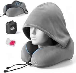 SkytraxComf® Travel Neck Pillow with Hood for Privacy on Long Flights