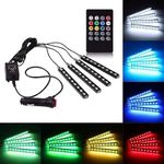 FAMEXON Atmoshphete 4x12LED Decorative Light Floor Strip Light Under Dash Lighting Kit Car Fancy Lights (Multicolor)