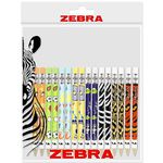 Zebra Cadoozle Mini Mechanical Pencil - 0.7mm Lead - 2 of Each Barrel - Pack of 16 - In Zebra Packaging