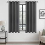 Galaxy Home Decor Premium Blackout Curtain for Door 7 Feet | Thermal Insulated Modern Window Curtain with Rings for Living Room & Bedroom | Pack of 2, Grey