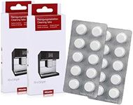 Miele Original Cleaning Tablets for Miele Coffee Machines, Removes Oils and Residue, 2 x Pack of 10 - 11201250