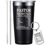 Grifarny Pastor Gifts for Men Women - Pastor Appreciation Gifts - Pastor Nutritional Facts - Birthday, Christmas Gifts for Pastor - Pastor Tumbler Cup 20oz