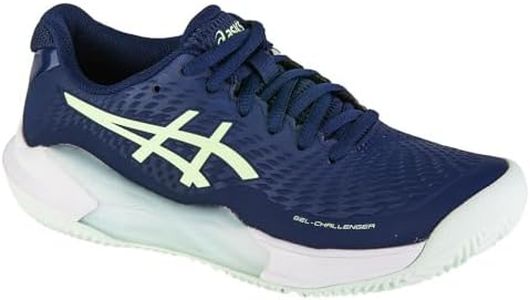 ASICS Challenger 14 Clay Donna Woman Tennis Shoes Blue Yellow, Blue Expanse Illuminate Yellow, 6 US