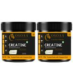 OSOAA 100% Creapure from Germany, Micronized Creatine Monohydrate Powder - 100g | 3g Creatine/Serving | Pre/Post Workout Supplement for Muscle Repair & Recovery | Athletic Performance| (Pack of 2)