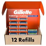 Gillette Mens Razor Blade Refills, 10 Fusion5 Cartridges, 2 ProGlide Cartridges, Lubrastrip for a More Comfortable Shave