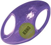 KONG Jumbler™ Football - Interactive Fetch Dog Toy with Tennis Ball - For Large/Extra Large Dogs (Assorted Colors)