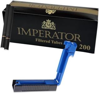 ROYAL SWAG Roll Your Own Kit - Single Cigarette Tube Injector Manual Hand Maker Cigarette Machine With Premium Black King Size 84 mm Filter Empty Imperator Cigarettes Tubes 200 Pc | Cigarette Accessories Kit