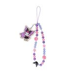 iFace Hello Kitty and Friends Beaded Wristlet Universal Phone Charm Strap - Cute Wrist Chain Lanyard Aesthetic Decor Strap for Cell Phone Camera Keys AirPods Keychains - Kuromi and Baku