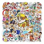 LYLSDSB Pack of 50 Paw Patrol Stickers Cartoon Anime Graffiti Stickers for Laptop Water Bottle Computer Bicycle Motorcycle Skateboard Car Luggage Vinyl Waterproof Cute Stickers for Children