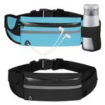 2 Pcs Waterproof Running Belts for Women Adjustable Running Belt for Phone Running Bumbag for Women Running Accessories Reflective Running Belt Lightweight and Breathable Running Bag