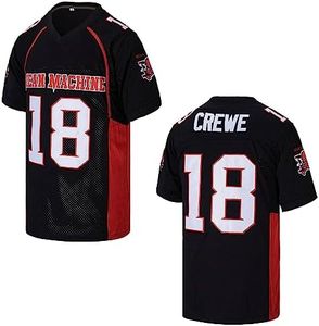 K-E Men's #18 Paul Crewe Mean Machine The Longest Yard Movie American Football Jersey Stitched Size M Black