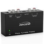 Phono Turntable Preamp, Phono Preamp for Turntable, Record Play, Mini Electronic Audio Stereo Phonograph Preamplifier with RCA Input, RCA/TRS Output, Phono Preamp with 12 Volt DC Adapter