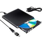 External Blu Ray DVD Drive 3D,USB 3.0 Bluray Disc Burner Reader Burner Slim BD CD DVD RW ROM for PC Mac Windows 7 8 10 XP Linxus (Black)