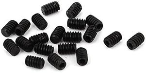 uxcell M1.6x2.5mm Metric Alloy Steel Hex Socket Set Cup Point Grub Screws Black Towel Rack Door Knob 20pcs